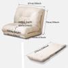 6-Position Foldable Lazy Sofa Bed with Detachable Cloth Cover,High-Density Foam Filling Convertible Sleeper Sofa Bed,Tatami Sofa,Fireside Chair A-1 Piece Set view 2