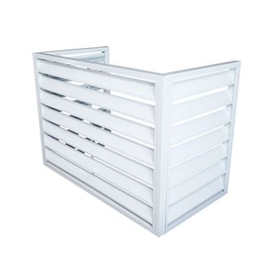 Outdoor air conditioner cover, exterior air conditioning unit cover, Aluminum alloy air conditioner frame, Dustproof and waterproof, Suitable for indoor and outdoor (White 100*50*70cm/39.4*19.7*27.6i