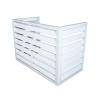 Outdoor air conditioner cover, exterior air conditioning unit cover, Aluminum alloy air conditioner frame, Dustproof and waterproof, Suitable for indoor and outdoor (White 100*50*70cm/39.4*19.7*27.6i view 1