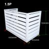 Outdoor air conditioner cover, exterior air conditioning unit cover, Aluminum alloy air conditioner frame, Dustproof and waterproof, Suitable for indoor and outdoor (White 100*50*70cm/39.4*19.7*27.6i view 2