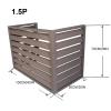Air conditioner fence for outside units,air conditioner fence,Anti-Theft Sturdy Aluminum AC Covers,Dustproof and waterproof,fence to hide air conditioner, Applicable to air conditioner outdoor (Brown view 2