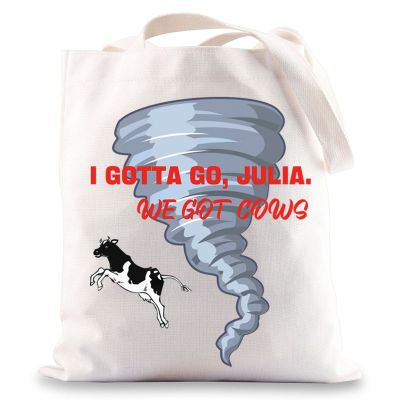 JNIAP Horror Movie Tote Bag Dr. Melissa Reeves Gifts I Gotta Go Julia We Got Cows Horror Movie Shoulder Bag (I GOTTA GO tb)