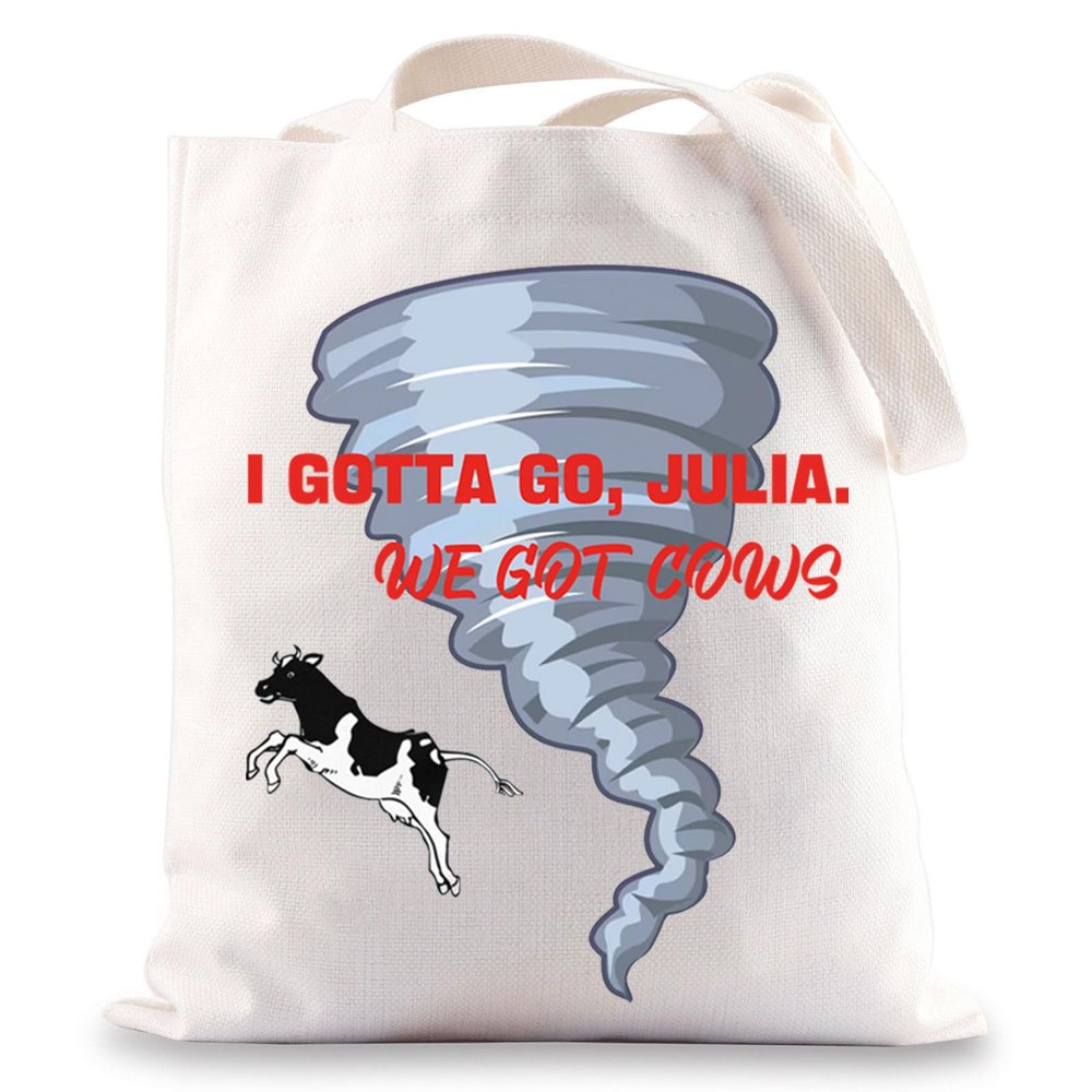 JNIAP Horror Movie Tote Bag Dr. Melissa Reeves Gifts I Gotta Go Julia We Got Cows Horror Movie Shoulder Bag (I GOTTA GO tb)