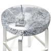AMAZWI Winter Old Cable Ski Lift Bar Stool Covers Round Soft Chair Cushion Cover Washable Stool Seat Cover Chair Slipcover, 14 inch view 3