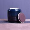DAQERHSH Ceramic Sealed Jar Chinese Retro Kiln Change Glaze Loose Leaf Tea Warehouse Large Sealed Storage Jar Decorative Porcelain Chinese Tea Canister(Blue) view 4