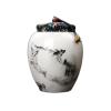 DAQERHSH Ceramic Sealed Jar Vintage Tea Warehouse Kitchen Multifunctional Sealed Storage Jar Premium Ceramic Loose Leaf Tea Jar Chinese Tea Canister(A) view 1