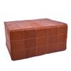 Marrakesh Gallery Square Leather Ottoman Cover Moroccan Pouf Cover for Living Room & Bedroom, Handmade Leather Pouf Ottoman Slipcover, Coffee Table Footstool unstuffed view 2