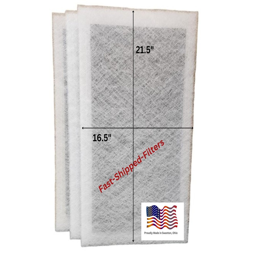 Fast-Shipped-Filters 3 Pack 18x24 Replacement Filter Pads Compatible with Pristine Air Cleaner 18x24 Refill White