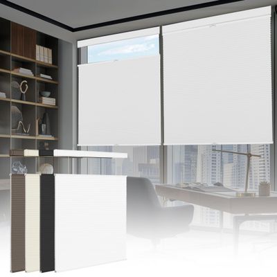 BERISSA Light Filtering Cellular Shades Cordless Honeycomb Blinds for Windows, Color-Matched Top Down Bottom up Cellular Shades Easy Install Customs Shades for Inside and Outside,78" W x 40" H,White