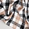 Boucle Home White Light Brown and Black Throw Blanket | Large 55 X 67 Inches + 3.5" Tassels | Cotton Couch, Sofa, and Bed Blanket | Interior Home Decor Design | Decorative Living Room Blanket view 4