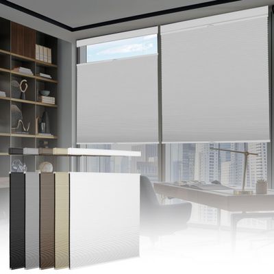 BERISSA Blackout Cellular Shades Cordless Honeycomb Blinds for Windows, Color-Matched Top Down Bottom up Cellular Blinds Room Darkening Noise Reduction Customs Shades for Home,78" W x 40" H,White