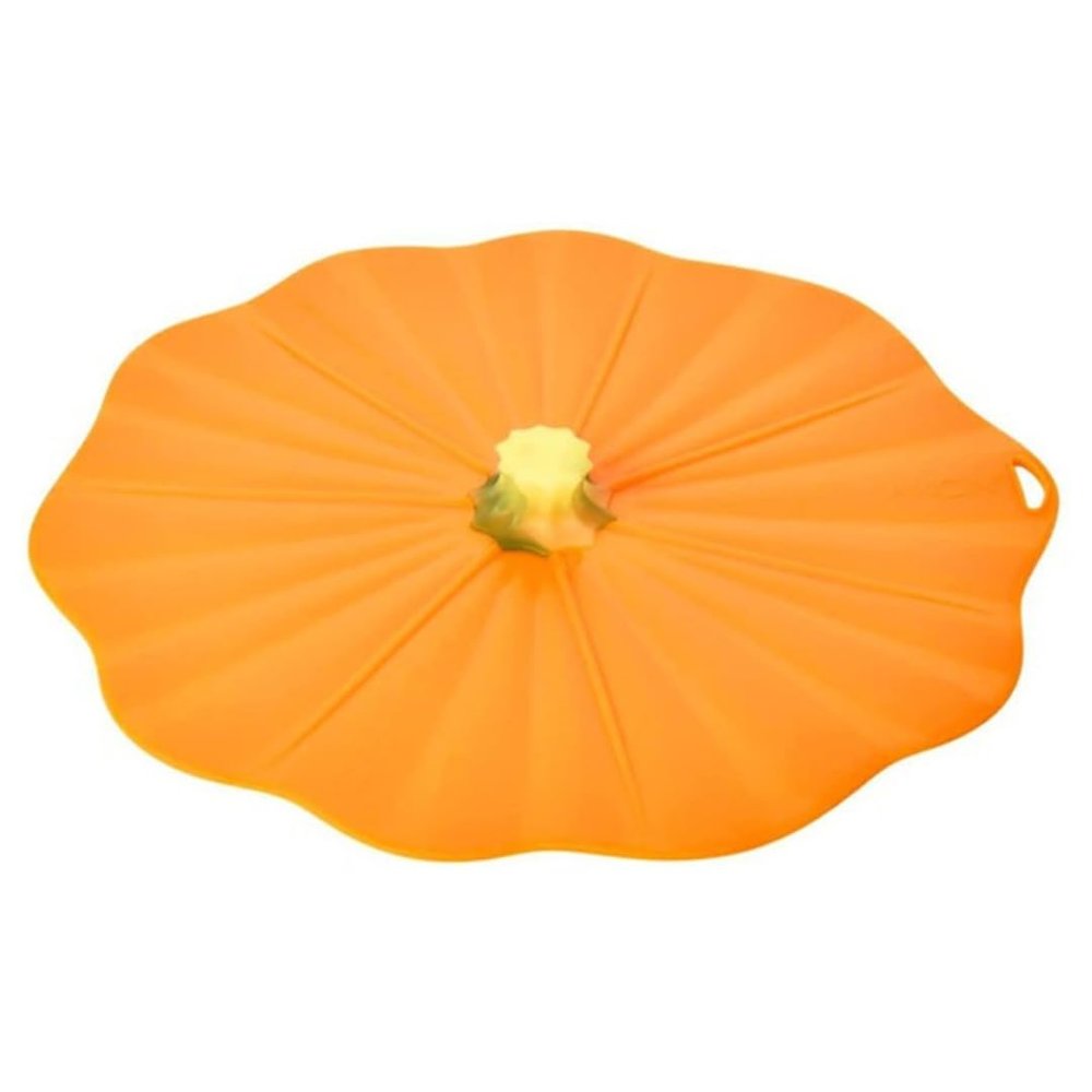 Charles Viancin Silicone Lid - Pumpkin/Fall Theme - Airtight Microwave, Oven, Stovetop, and Dishwasher Safe Pan or Bowl Lid (6 Inch)