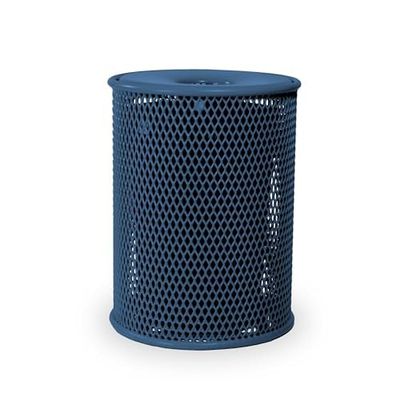 Wabash Valley Signature Diamond Trash Receptacle Set | Powder-Coated | Perforated Diamond Pattern