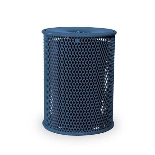 Wabash Valley Signature Diamond Trash Receptacle Set | Powder-Coated | Perforated Diamond Pattern