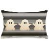 ARGOOFG Halloween Pillow Covers 12x20 White Ghost Decor Black Stripe Pillow Covers Happy Halloween Outdoor Lumbar Pillow Covers Halloween Decorations for Sofa Chair Bed, XT-AHAA24001 view 1