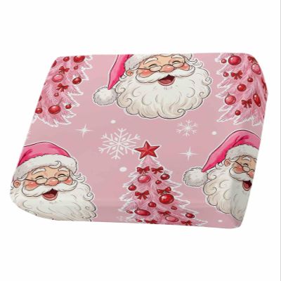Christmas Sofa Couch Cushion Covers Washable, Removable Stretchable Sectional Couch Covers Slipcovers for L & T Shape Sofa Furniture Protector S Size 1 pc Pink Santa Christmas Tree Winter Snowflake