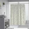 MUKULING William Morris Vintage Farmhouse Classic Shower Curtain Willow Branches and Leaves Pattern Polyester Bathroom Curtain with Hooks W72xL84in view 1