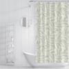 MUKULING William Morris Vintage Farmhouse Classic Shower Curtain Willow Branches and Leaves Pattern Polyester Bathroom Curtain with Hooks W72xL84in view 3