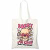 Cudwid Canvas Tote Bag For Woman, Skeleton & Flower Woman Gift, Large Cotton Tote Bags, Office Funny Quotes Bag, Sorry I'M Late, I Didn't Want To Come, Grocery Shopping Bag - A25 view 1