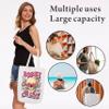 Cudwid Canvas Tote Bag For Woman, Skeleton & Flower Woman Gift, Large Cotton Tote Bags, Office Funny Quotes Bag, Sorry I'M Late, I Didn't Want To Come, Grocery Shopping Bag - A25 view 2