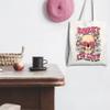 Cudwid Canvas Tote Bag For Woman, Skeleton & Flower Woman Gift, Large Cotton Tote Bags, Office Funny Quotes Bag, Sorry I'M Late, I Didn't Want To Come, Grocery Shopping Bag - A25 view 4