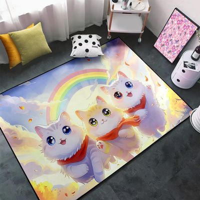 Cat Rug - Cat Rugs Room Decor for Boys Girls Kids Carpet Cute Animal Carpet for edroom Living Room Home Decor, 2.5x4 Feet