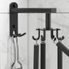 Luxshiny 1set Rotatable Kitchen Utensil Hook -Mounted Storage for Easy Access Versatile Under Cabinet Hanging Organizer Finish view 4