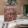 25 Piece Wooden Table Number Signs for Wedding Reception Catering view 2