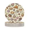 4PCS Drink Coaster Pastry Doodle Art Absorbent Coasters Set Coffee Table Coasters for Drink Coffee Cup Beverage Coasters Wine Beer Bar Coasters view 1