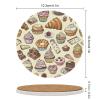 4PCS Drink Coaster Pastry Doodle Art Absorbent Coasters Set Coffee Table Coasters for Drink Coffee Cup Beverage Coasters Wine Beer Bar Coasters view 2