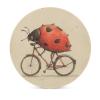 4PCS Drink Coaster Beetle Riding A Bike Absorbent Coasters Set Coffee Table Coasters for Drink Coffee Cup Beverage Coasters Wine Beer Bar Coasters view 3