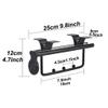 Aluminum Pull Out Clothes Hanger Rail,Push-Pull Coat Wardrobe Organizer Rack,Ball Sliding Track,Metal Base,Black(25cm/9.8inch) view 2