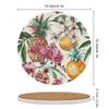 4PCS Drink Coaster Tropical Fruit Pattern Absorbent Coasters Set Coffee Table Coasters for Drink Coffee Cup Beverage Coasters Wine Beer Bar Coasters view 2