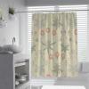 MUKULING William Morris Shower Curtain Set for Bathroom European Retro Plant Patterns Machine Washable Bath Shower Curtain Liners with Hook W72xL78in view 1