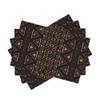 African Black and White Placemats, 12x18 Inch Set of 4, African Clay Cloth Pattern Kitchen Dining Room Party Decoration Table Runner view 1