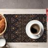 African Black and White Placemats, 12x18 Inch Set of 4, African Clay Cloth Pattern Kitchen Dining Room Party Decoration Table Runner view 3