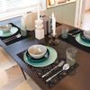 African Black and White Placemats, 12x18 Inch Set of 4, African Clay Cloth Pattern Kitchen Dining Room Party Decoration Table Runner view 4