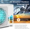 KOTEK 12000 BTU Mini Split AC/Heating System, Energy Star, 21 SEER2 Inverter Ductless AC Unit, Cools Up to 750 Sq. Ft, Wall Mounted Air Conditioner with Heat Pump (12000BTU, 208-230V, 21 SEER2) view 2