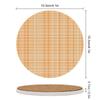 4PCS Drink Coaster Orange and White Plaid Absorbent Coasters Set Coffee Table Coasters for Drink Coffee Cup Beverage Coasters Wine Beer Bar Coasters view 2