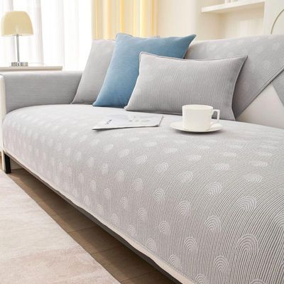 APMOE Stretch Couch Cushion Covers, Washable Striped Chenille Anti-Scratch Couch Cover, Washable Dog Couch Covers Protector Sofa Slipcovers, Sofa Couch Covers for 3 Cushion Couch Sofa