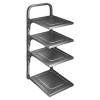 XHTLLO Kitchen Storage Shelf, 4 Tier Adjustable Carbon Steel Kitchen Storage Shelves, Under Sink Storage Bag Cabinet Storage Rack for Pantry Bathroom view 1