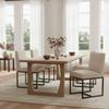 RIVOVA Mid Century Modern Dining Chairs Set of 4, Linen Upholstered Accent Side Kitchen Chairs for Dining Living Room, Comfy Makeup Vanity Chair, Cream view 1