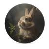 4PCS Drink Coaster Rabbit Eating Grass Absorbent Coasters Set Coffee Table Coasters for Drink Coffee Cup Beverage Coasters Wine Beer Bar Coasters view 3
