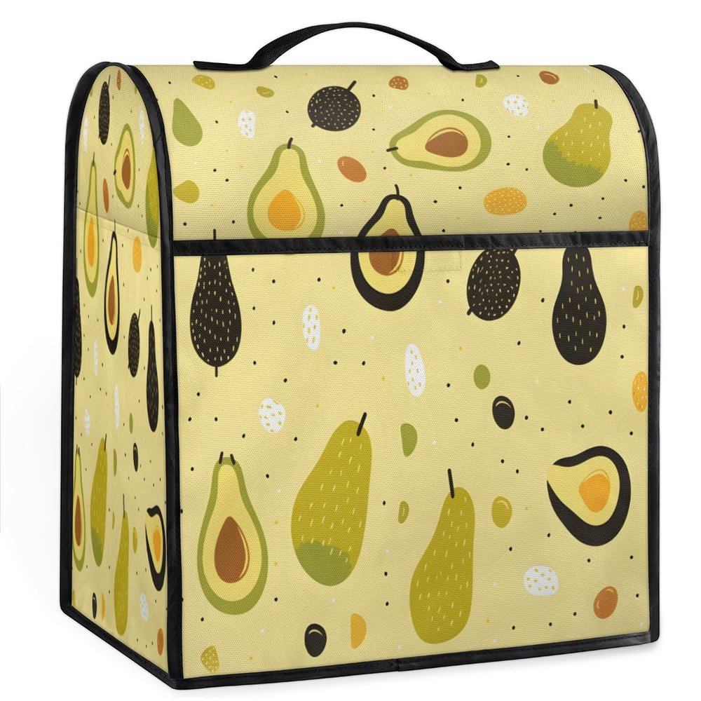 Avocado Stand Mixer Cover Kitchen Dust-Proof Mixer Cover Compatible with 6-8 Quarts Cute Avocado Kitchen Aid Stand Mixer Waterproof Storage Cover with Handle and Pockets