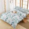 3 Pieces Cal KingBedding Duvet Covers Set Coast Coral Summer Ocean Nautical Soft Quilt Cover and Pillow Shams, Lightweight Comforter Cover Sets with Zipper Closure Beach Teal Seashells Starfish view 3