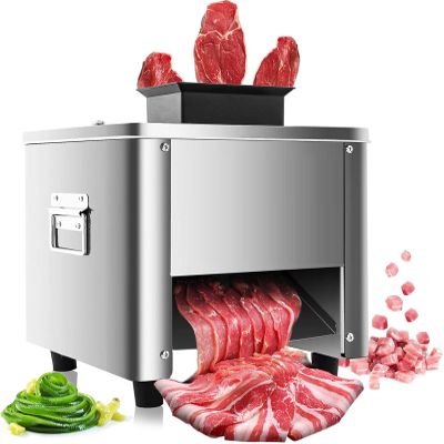 850W Meat Cutter Commercial,Electric Meat Slicer,Shredded Cutting Machine, Automatic Vegetable Cutting Machine,Pork Meat Cutter Slicer,Cutting Machine, Easy to Clean,15mm