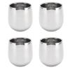 4 PCS Stainless Steel Double Walled Insulated Cups,Handleless Prevent Scalding Curved Mug, Coffee Cup Tea Cup Chilling Beer Glasses for Travel, Outdoor, Camping Everyday 200ml view 1