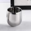4 PCS Stainless Steel Double Walled Insulated Cups,Handleless Prevent Scalding Curved Mug, Coffee Cup Tea Cup Chilling Beer Glasses for Travel, Outdoor, Camping Everyday 200ml view 3