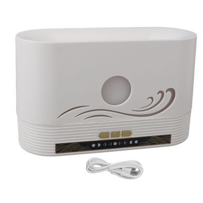 YUJIEE Flame Humidifier 250ml with LED Flame Effects, Aromatherapy Lighting Effects Cool Mist Ultrasonic Humidifier Safety Auto Off for Living Room Office