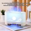 YUJIEE Flame Humidifier 250ml with LED Flame Effects, Aromatherapy Lighting Effects Cool Mist Ultrasonic Humidifier Safety Auto Off for Living Room Office view 3